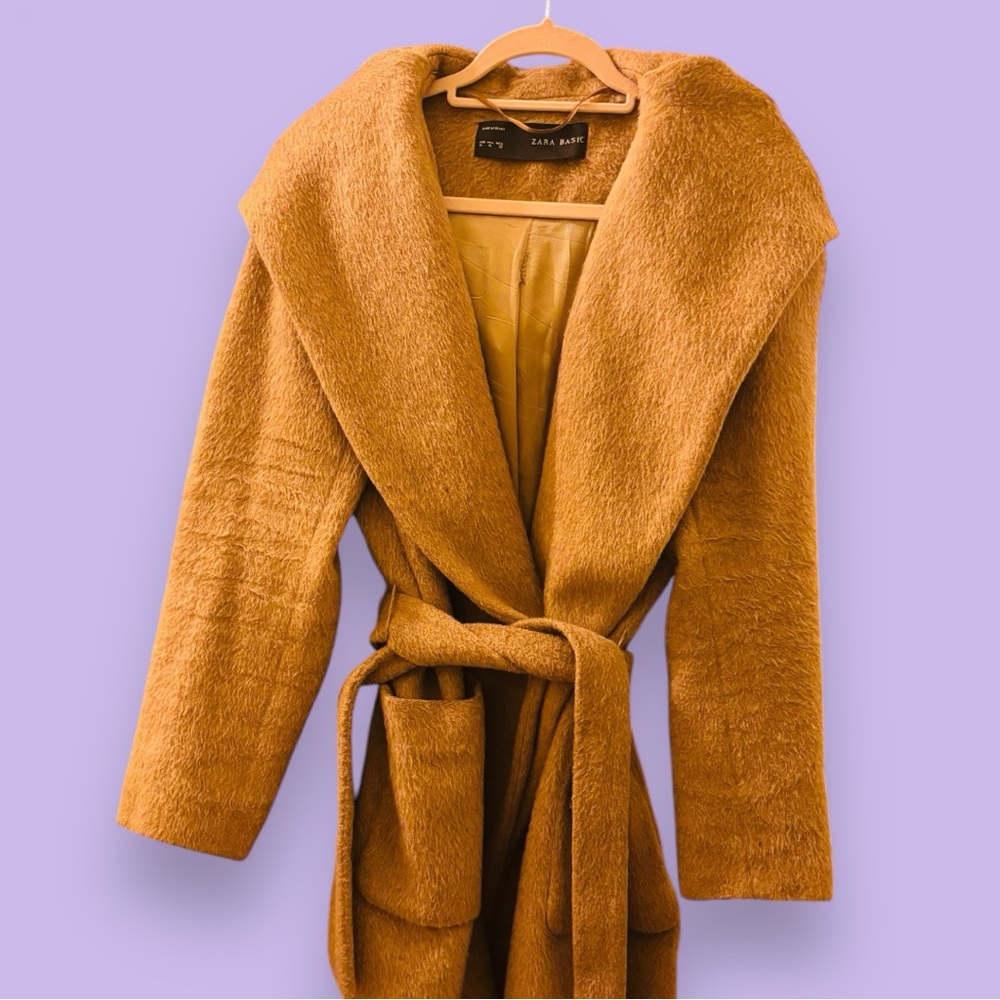 🌷Spring Fling Sale ~ Zara Women’s Camel Coat ~XL - Picture 1 of 6